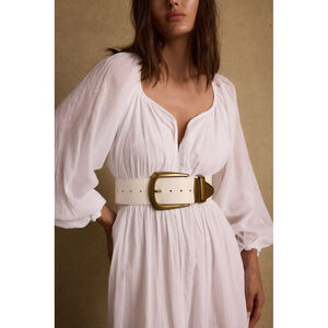 12th Tribe Jasper White And Gold Statement Belt Size XS/SXS/S